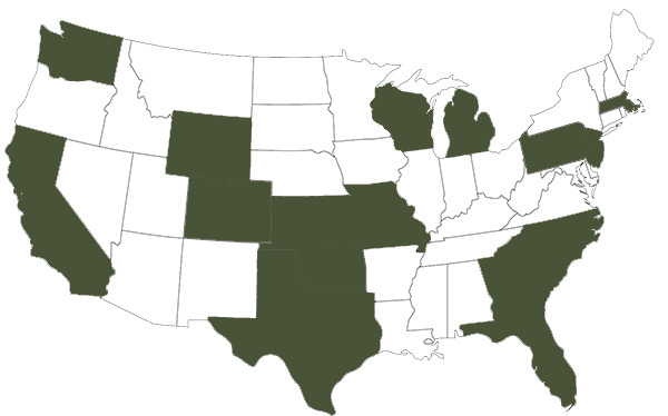 Nationwide SEO Client Map